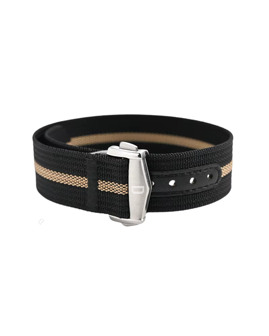 Crew Strap Black Beige - Dasher Watch