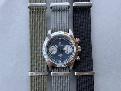 Dasher Watch Co. Ribbed Military Straps 20mm (Multiple Colors)-Dasher Watch Co.